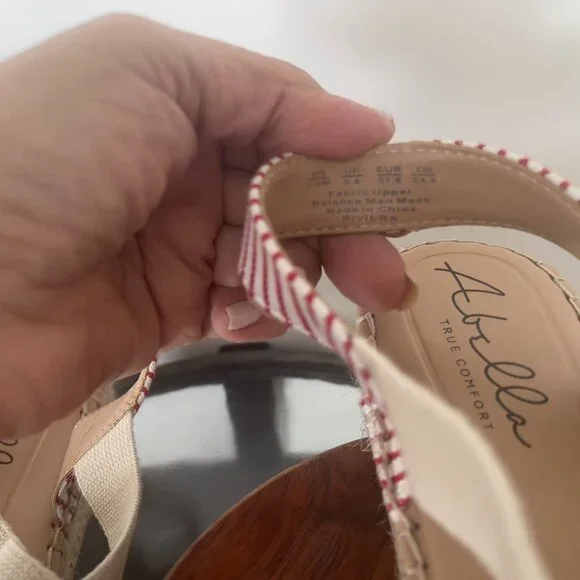 Abella Red & White True Comfort Shoes - Picture 6 of 12